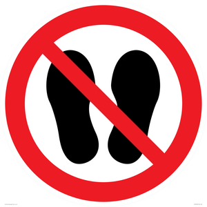 Do not step or stand here symbol only